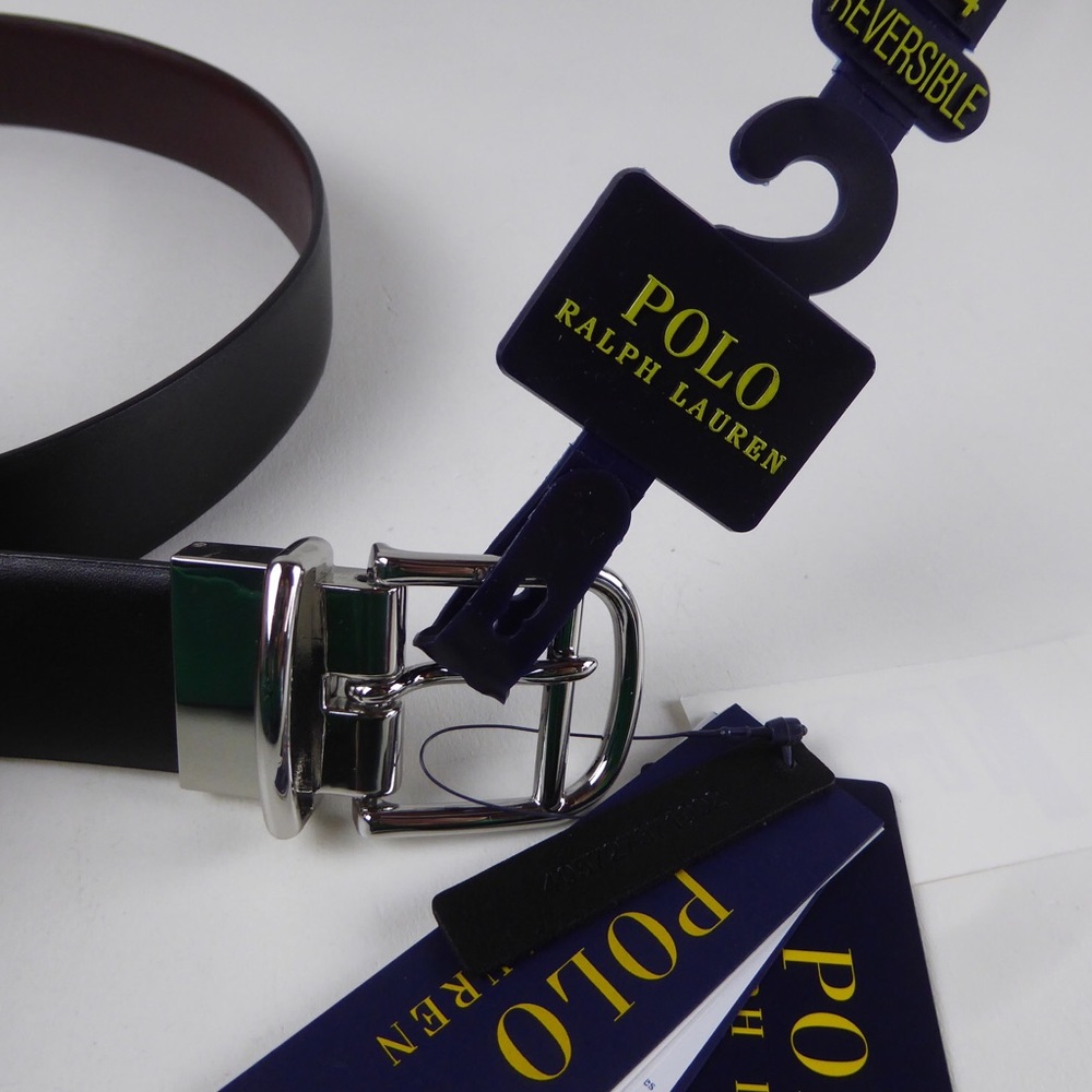 Polo Ralph Lauren Reversible Leather Dress Belt - Picture 2 of 6